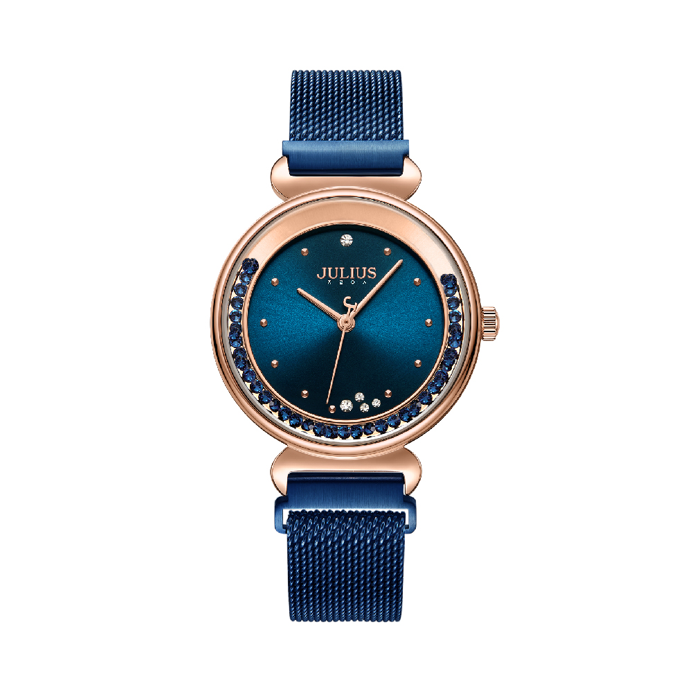 นาฬิกา Julius JA-1224 C สายสแตนเลสถัก สีน้ำเงิน