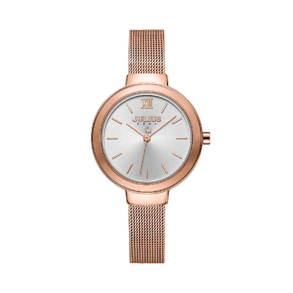 นาฬิกา Julius JA-1345 A สายสแตนเลสถัก สีโรสโกลด์