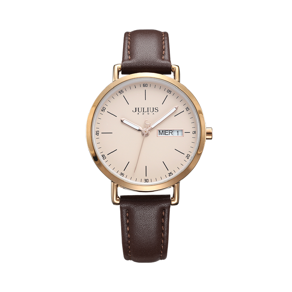 นาฬิกา Julius JA-1381 C สายหนัง สีน้ำตาล