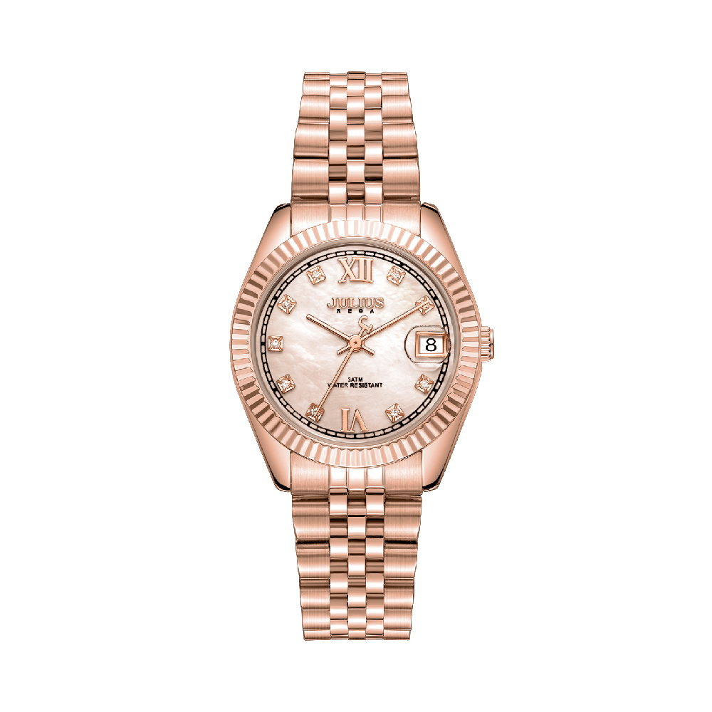 นาฬิกา Julius JA-1498 E สายสแตนเลส สีโรสโกลด์