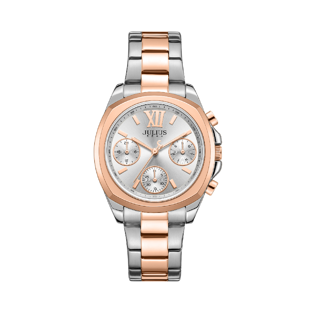 นาฬิกา Julius JA-1500 G สายสแตนเลส สีเงิน-โรสโกลด์