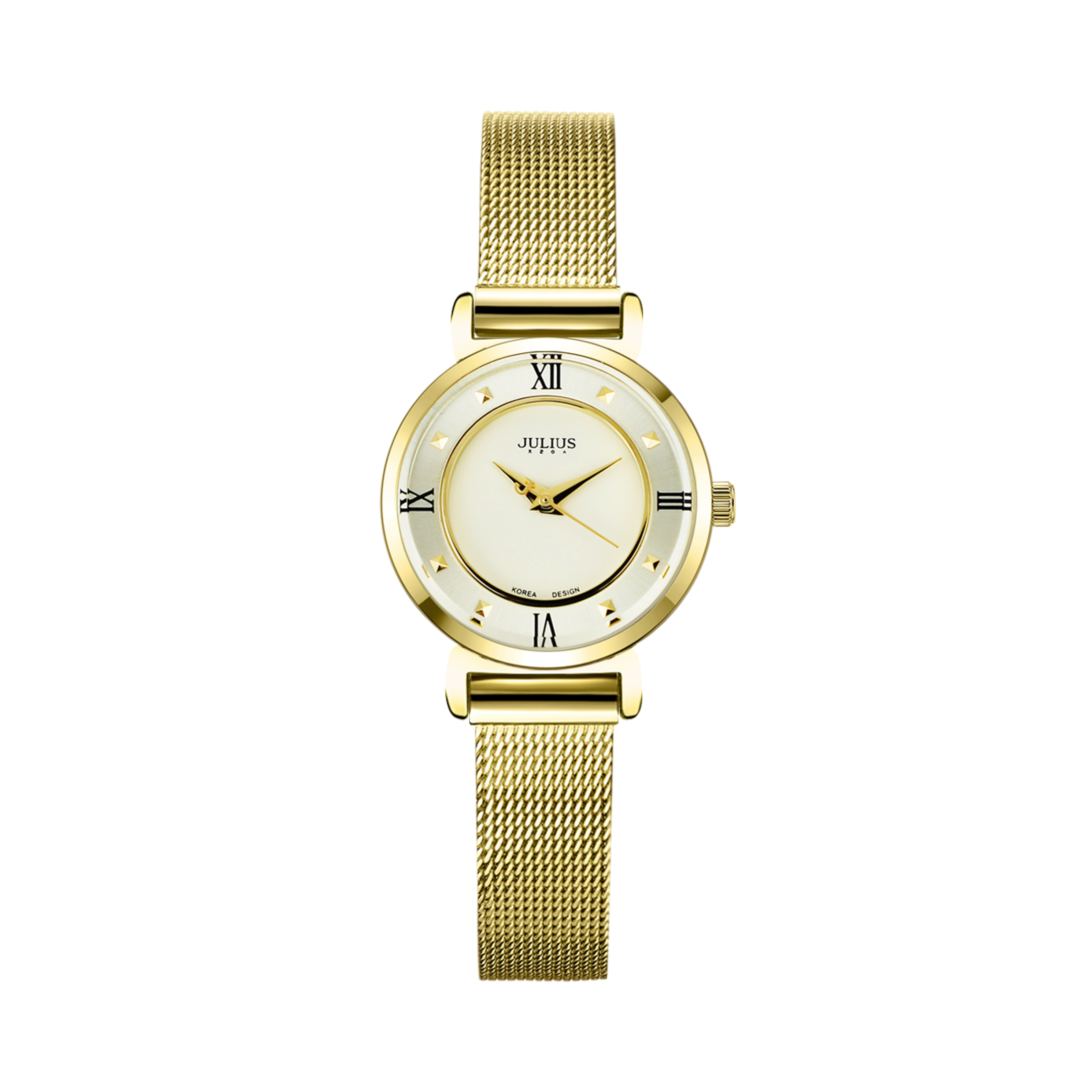 นาฬิกา Julius JA-728 C สายสแตนเลสถัก สีทอง