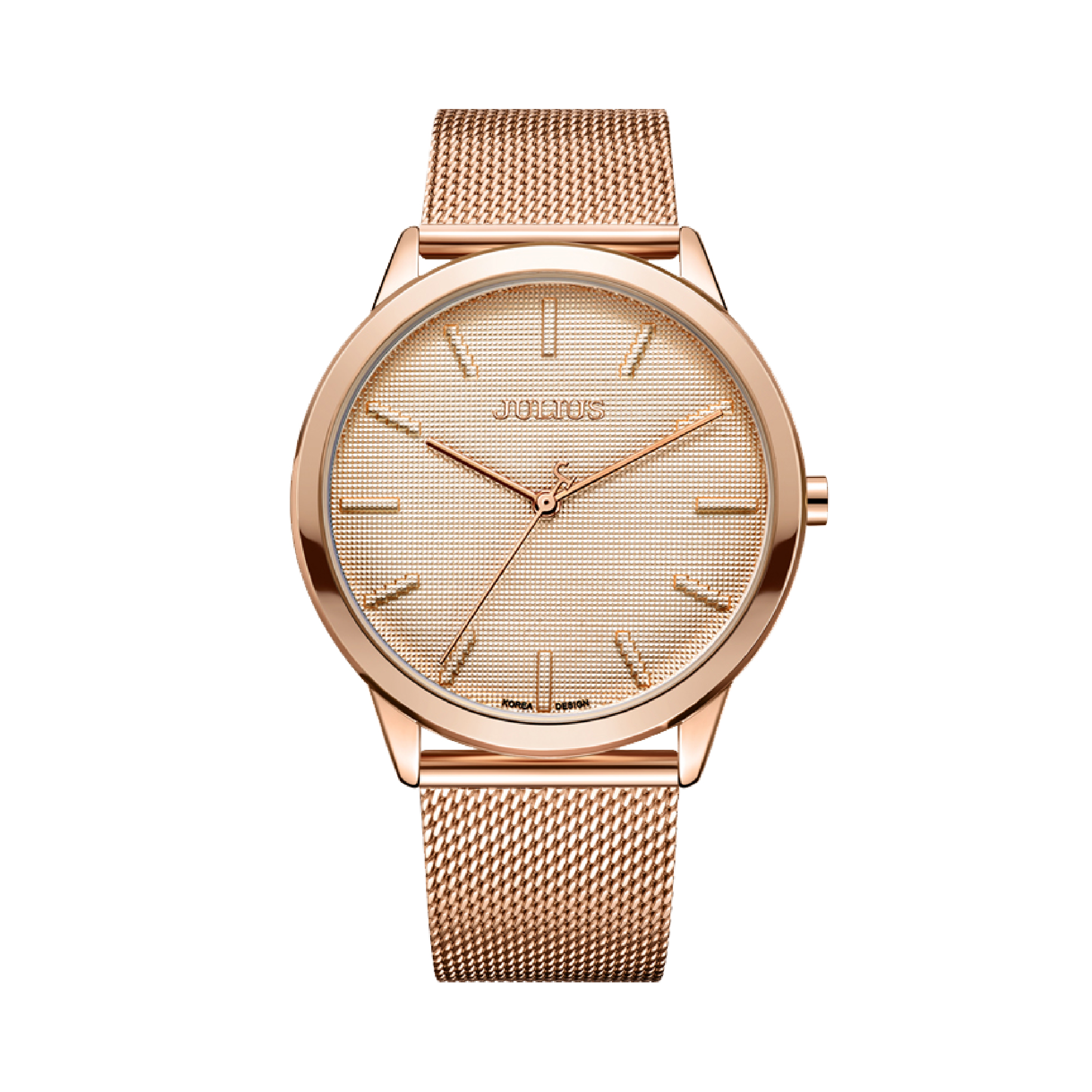 นาฬิกา Julius JA-982M C สายสแตนเลสถัก สีโรสโกลด์